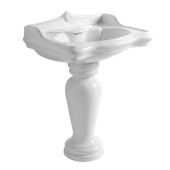 Azzurra Jubilaeum Раковина 70x55xH32,5 см, с пьедесталом 27xH68 см, 1 отв., цвет: Bianco lucido. JUCLT0000000BI/(JUB300 bi),  JULP0705500MBI/(JUB200/M bi)*1