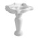 Azzurra Jubilaeum Раковина 70x55xH32,5 см, с пьедесталом 27xH68 см, 1 отв., цвет: Bianco lucido. JUCLT0000000BI/(JUB300 bi), JULP0705500MBI/(JUB200/M bi)*1