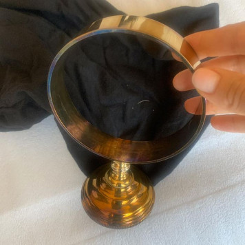 Devon Devon Gemstone Ерш для унитаза, подвесной в керамической колбе, цвет: античная латунь/белый-1