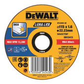 Круг отрезной DeWalt Inox Ф115х22,2х1,6мм высокий ресурс DT43905