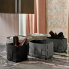 ADJ Корзинка Mini Bottega, 19x19xH13 см., цвет: серый/черный. 1019.03/01