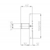 Bossini Cubic Flat Настенная форсунка 10х10 см, цвет: черный матовый