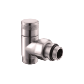 Угловой запорный вентиль SR Rubinetterie Tondera 1/2 х3/4E, цвет матовый никель 0673-1500NSE0