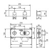 Fantini Venezia Смеситель для душа, термостатический, встраиваемый, 3/4 apos; apos; наружная часть цвет: Matt British Gold PVD