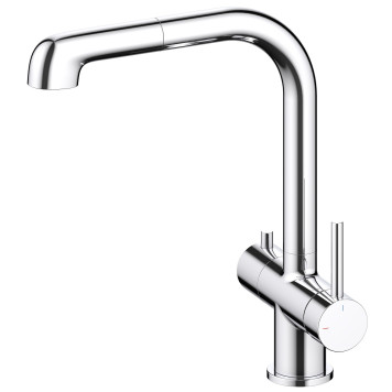 Timo 2346/00F Saona Смеситель для кухни 286 мм, CoolStart, под питьевую воду, выдвижной Г излив 2346/00FL
