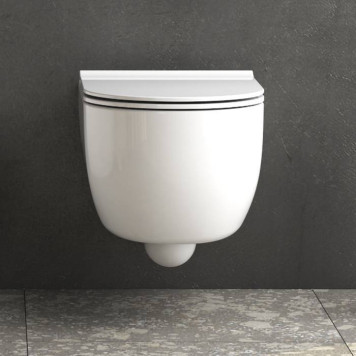 Globo Mode Унитаз подвесной безободковый 53х34 см, цвет: белый-4