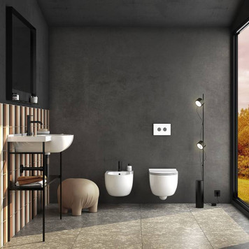 Globo Mode Унитаз подвесной безободковый 53х34 см, цвет: белый-5