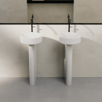 BETTE Suno Pedestal Раковина напольная 34x84cм, с 1 отв., цвет: белый. A250-000 VK2-1