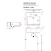 Artceram Quadro Раковина 50х48 см, 1 отв., с переливом, цвет: белый глянцевый, декор: Cementina. QUL002 01 86 акция