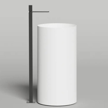 Salini Armonia Round 01 Раковина напольная 45х45х90см., мат-л: S-Stone, цвет: белый матовый