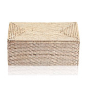 Decor Walther Basket UTBMD Универсальная коробка 30x15.5x14см, с крышкой, настольная, цвет: ротанг светлый. 0932191