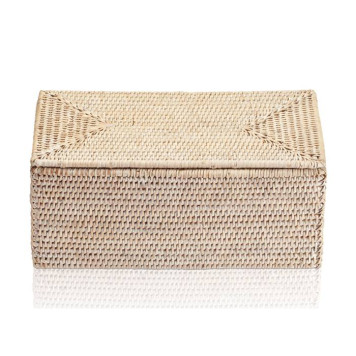Decor Walther Basket UTBMD Универсальная коробка 30x15.5x14см, с крышкой, настольная, цвет: ротанг светлый. 0932191