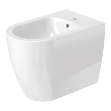 Duravit Me by Starck Биде напольное приставное 37х60 см, с 1 отв. под смеситель, с креплением, цвет: белый. 2289100000-4
