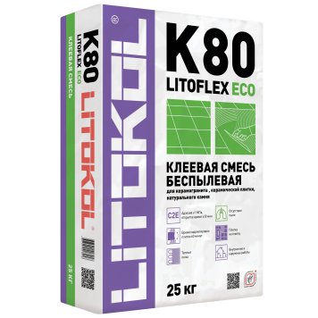 LITOFLEX К80 ECO клеевая смесь беспылевая 25kg
