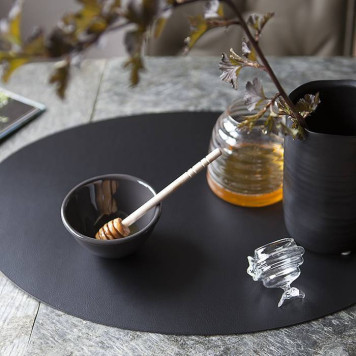 ADJ Круглый плейсмат, D40 см., цвет: черный/серый-4