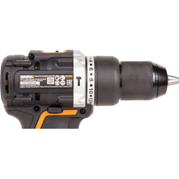 Дрель-шуруповерт ударная аккумуляторная WORX WX352, 60Нм, 20В, бесщеточная, 2Ач x2, ЗУ 2А, кейс-5
