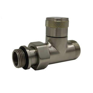 Прямой запорный вентиль SR Rubinetterie Tondera 1/2 х3/4E, цвет матовый никель 0675-1500NSE0