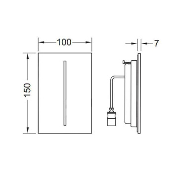 TECEfilo Urinal Лицевая панель, цвет: черный. 9242065-1