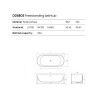 Dea Design Stripes Ванна 170х72х56см., отдельностоящая, Solid Surface, цвет: White №18. DD8803 1700 18