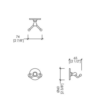 DevonDevon Cavendish Крючок для халатов, подвесной, цвет: хром. WM13CR-1
