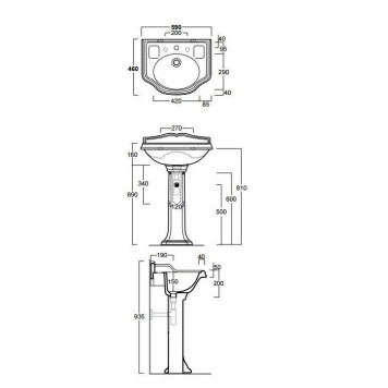 SIMAS Arcade Раковина 59х46 см, 1 отв., цвет: белый-1