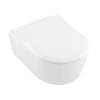 VilleroyBoch Avento Унитаз 37х53х31см.,подвесной, безободковый, в комплекте сиденье SlimSeat с микролифтом, цвет: альпийский белый. 5656RS01