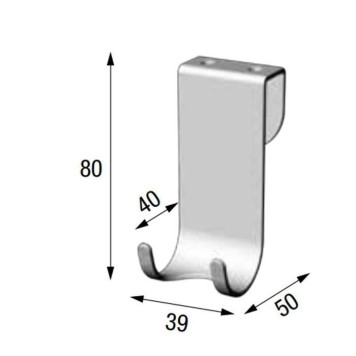 Novellini Frame Крючок на стекло, толщиной, до 1см., цвет: хром. R90APPEN0D-1