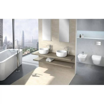 VilleroyBoch Architectura Унитаз 37х53х33см., подвесной, безободковый, в комплекте сиденье c микролифтом, цвет: альпийский белый. 5684HR01-13