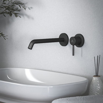 Ideal Standard Ceraline Nuovo Смеситель для раковины, встраиваемым, излив: 22см., цвет: Черный матовый. BD848XG-2