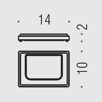 Colombo Look Мыльница настольная, цвет: PVD золото матовое/матовое стекло-1