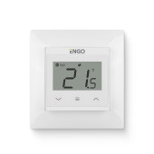Термостат ENGO E55 комнатный встраиваемый в рамку, программ. с дисплеем, WiFi, белый