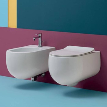 Kerasan Flo Унитаз подвесной 54х37см, безободковый, цвет: белый матовый-2