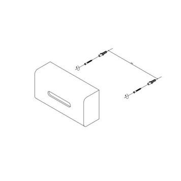 Decor Walther Stone KB Диспенсер для салфеток 8x26x13.5см, настольный, цвет: белый-1