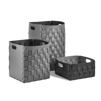 ADJ Корзинка Bottega, 35x35xH20 см., цвет: черный/серый-1