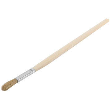 Кисть узкая, натуральная светлая щетина, деревянная ручка 10 мм-1