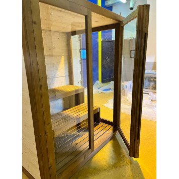 GRUPPO TREESSE AURA сауна 180х150х216Н, SX (левый вариант), подсветка, фронтальная дверь стекло/дерево. SA1815DX01AVL-7
