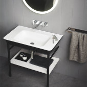 Agape Novecento XL Раковина на стальной базе 90x55x13 см, без отв., напольная, цвет: матовый белый/темный серый. ACER1072G,  ACER10700RBG *0,  MET0563C