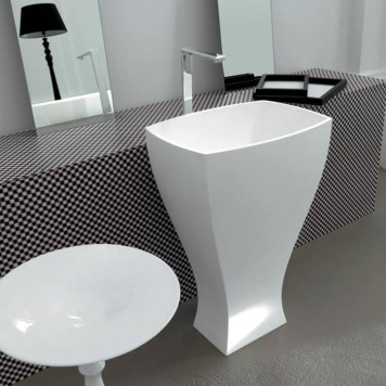 Artceram JAZZ Livingtec Раковина напольная с сифоном, 60х48х85см, цвет: белый глянцевый. JZL006 01 00/ JZ13bi*1-2