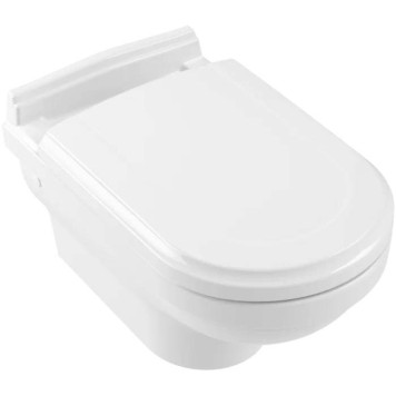 VilleroyBoch Hommage Унитаз 37х60х34.5см., подвесной, CeramicPlus, цвет: альпийский белый. 6661B0R1