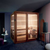 GRUPPO TREESSE AURA сауна 180х150х216Н, SX (левый вариант), подсветка, фронтальная дверь стекло/дерево. SA1815DX01AVL