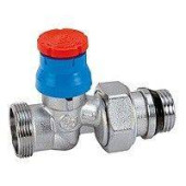 Клапан, R412TG, прямой, 1/2 x 16, НН, хромированный, отвод с герметичной прокладкой