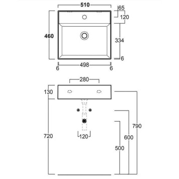 Simas Agile Раковина 51х46см., подвесная, 1 отв., с переливом, цвет: черный матовый-2