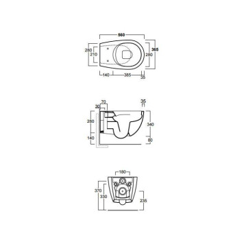 Simas Vignoni унитаз подвесной 56х36,5см., безободковый, цвет: moka matt. F85, VI18 moka matt-1