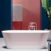 Gruppo Treesse Inka Ванна 180x80xh60 см. овальная  отдельностоящая акриловая, со щелевым переливом, цвет: белый глянцевый. V388BL