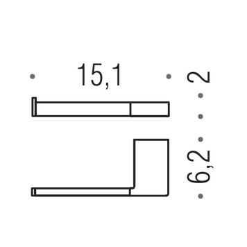 Colombo MiniQ Держатель для т/б SX, цвет: PVD нержавеющая сталь. B5008S.HPS1-1