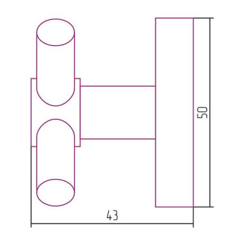 Сунержа Виктория Крючок подвесной, цвет: светло-розовый 3015-3007-0000-1