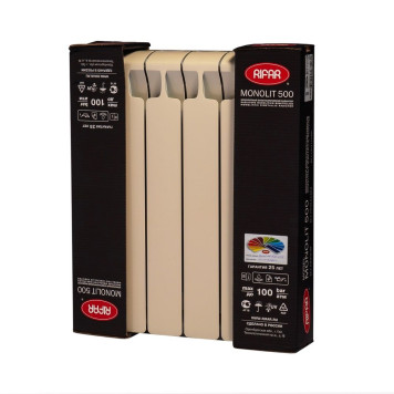 Rifar Monolit 500 6 секций, боковое подключение (айвори)-5