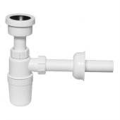 Сифон бутылочный (32ммх32мм) для писсуаров с приёмной воронкой (D44-53мм), отводной трубой (L215мм,