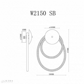 Бра iLedex Cross W2150 SB-1