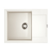 Omoikiri Daisen 65T WH Кухонная мойка из Tetogranit 65x23 см, крыло справа, цвет: белый 4993514